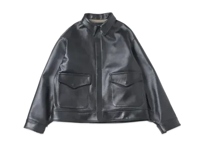 A.PRESSE Type A-2 Leather Flight Jacket "Black"