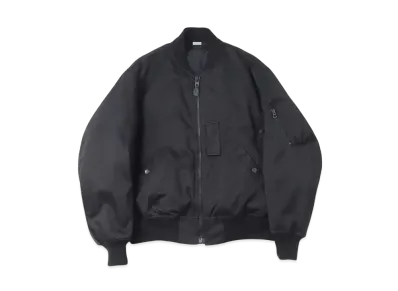 A.PRESSE Vintage Silk Flight Jacket "Black"