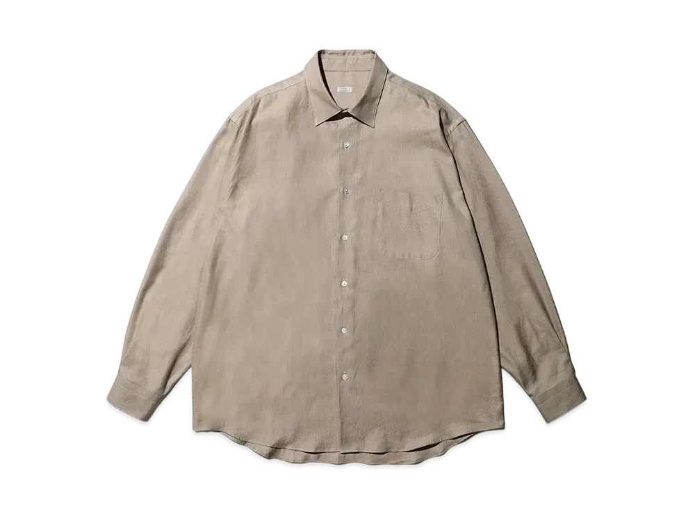 A.PRESSE Giza Oxford Regular Collar Shirt "Beige"
