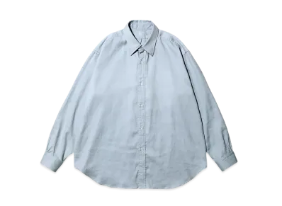 A.PRESSE Double Weave Twill Regular Collar Shirt "L.Gray"