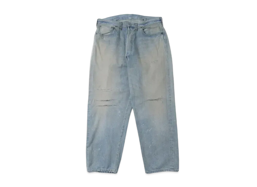 A.PRESSE No.37 Washed Wide Denim Pants "Bleach"