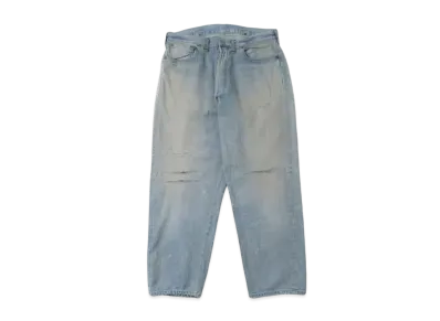 A.PRESSE No.37 Washed Wide Denim Pants "Bleach"