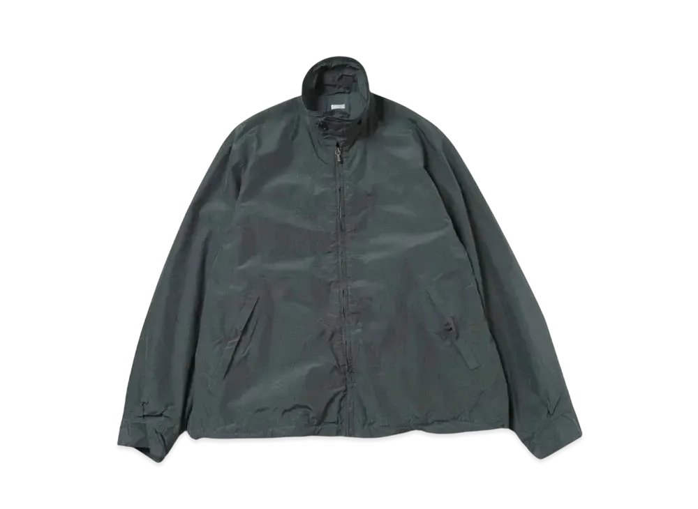 A.PRESSE Silk Taffeta Coach Jacket "Dark Green"