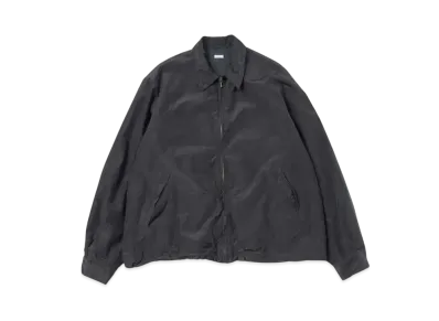 A.PRESSE Silk Taffeta Coach Jacket "Black"