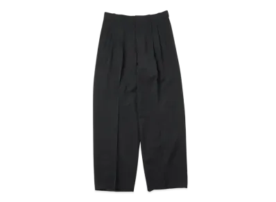 A.PRESSE Wool Rayon Wide Trousers "Black"