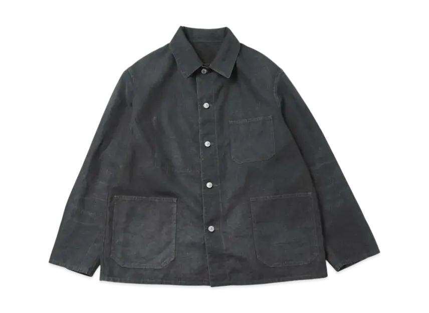 A.PRESSE Vintage Black Linen Coverall A.PRESSE Vintage Black Linen Coverall