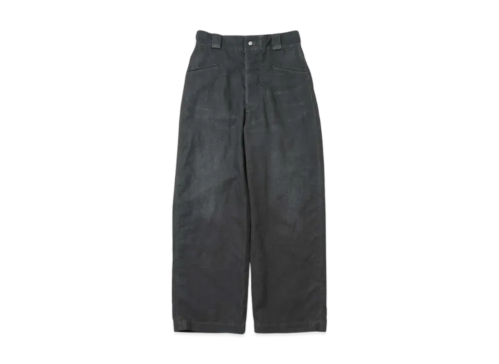 A.PRESSE Vintage Black Linen Trousers "Black"