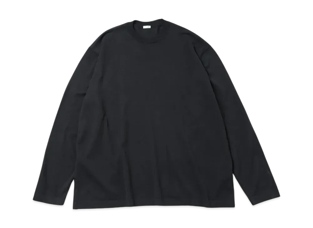 A.PRESSE High Twisted Cotton L/S T-Shirt "Black"