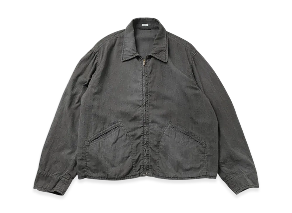 A.PRESSE Vintage Black Chambray Sports Jacket "Black"