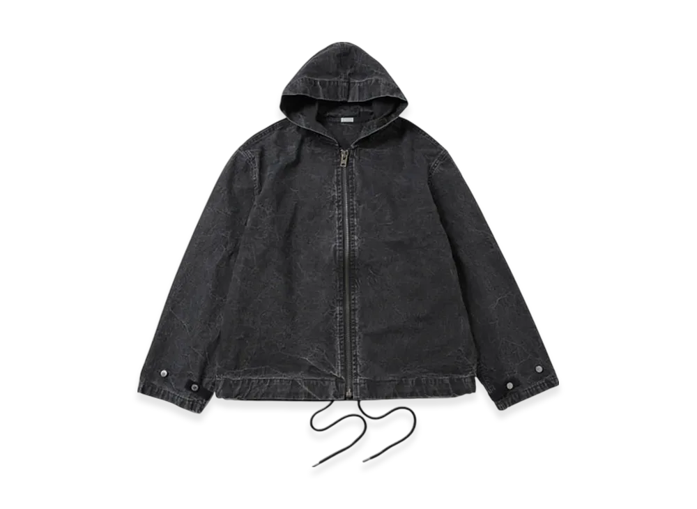 A.PRESSE Vintage US Navy Zip Hoodie "Black"