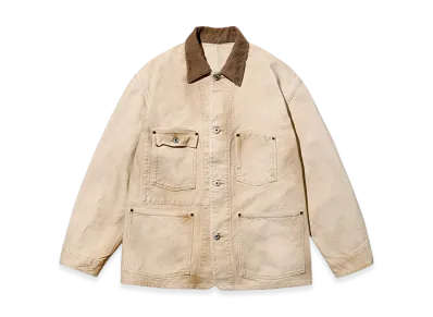 A.PRESSE Vintage Silk Hemp Coverall Jacket "Beige"