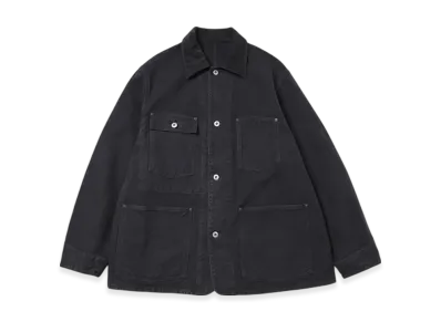 A.PRESSE Vintage Silk Hemp Coverall Jacket "Black"