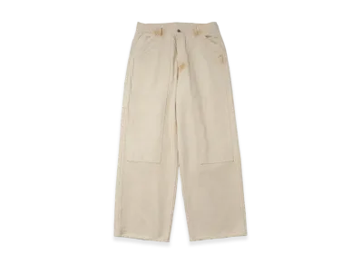 A.PRESSE Vintage Silk Hemp Double Knee Pants "Beige"