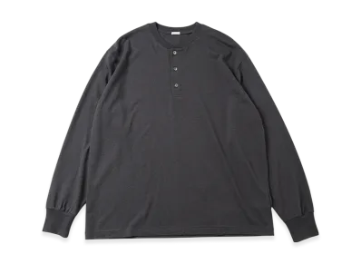 A.PRESSE Cashmere Blend L/S Henley Neck Shirt "Charcoal"