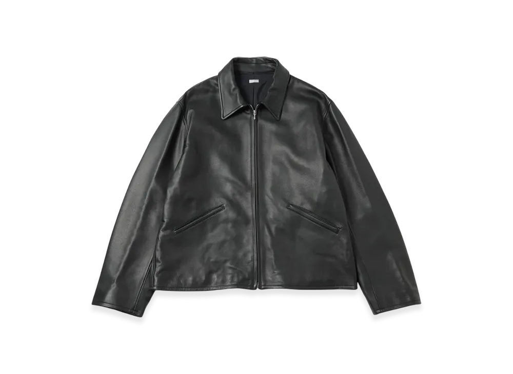 A.PRESSE Leather Sports Jacket "Black"