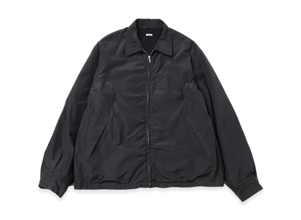 A.PRESSE Silk Taffeta Coach Jacket "Black"