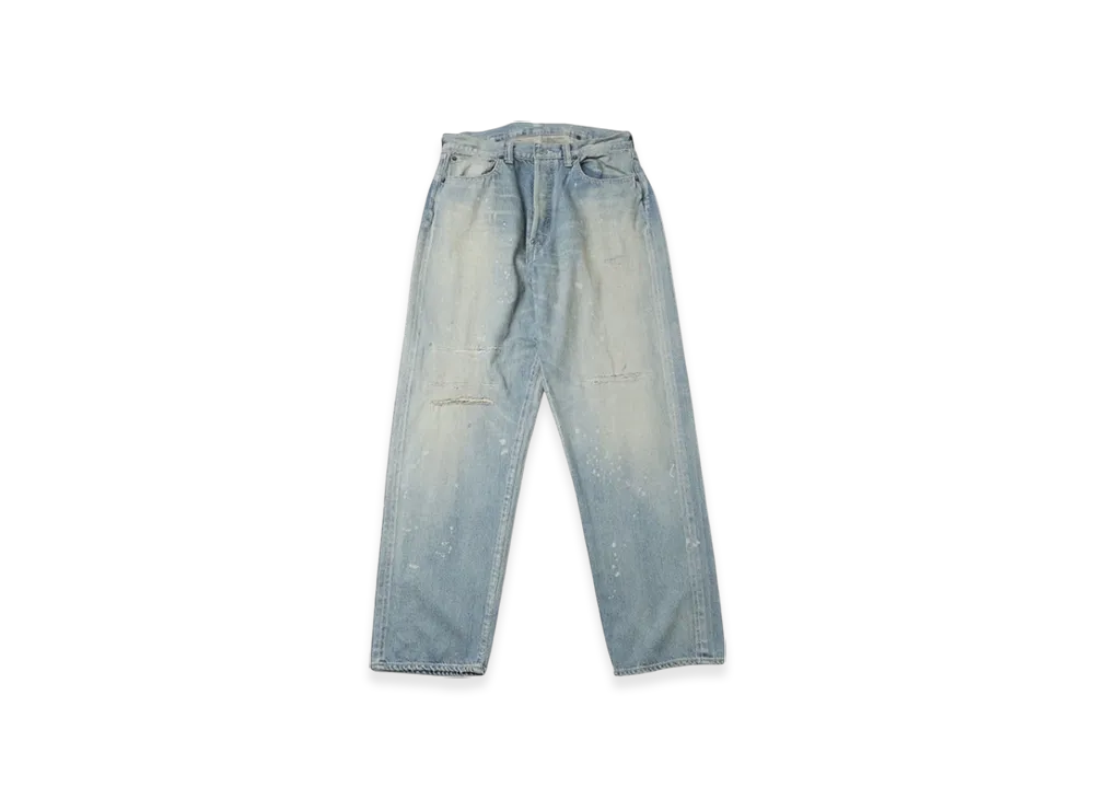 A.PRESSE No.37 Washed Wide Denim Pants "Bleach"