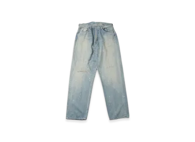 A.PRESSE No.37 Washed Wide Denim Pants "Bleach"