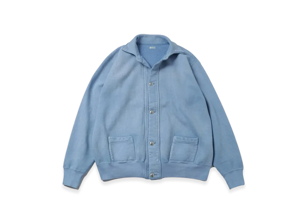 A.PRESSE Vintage Sweat Cardigan "Sax"