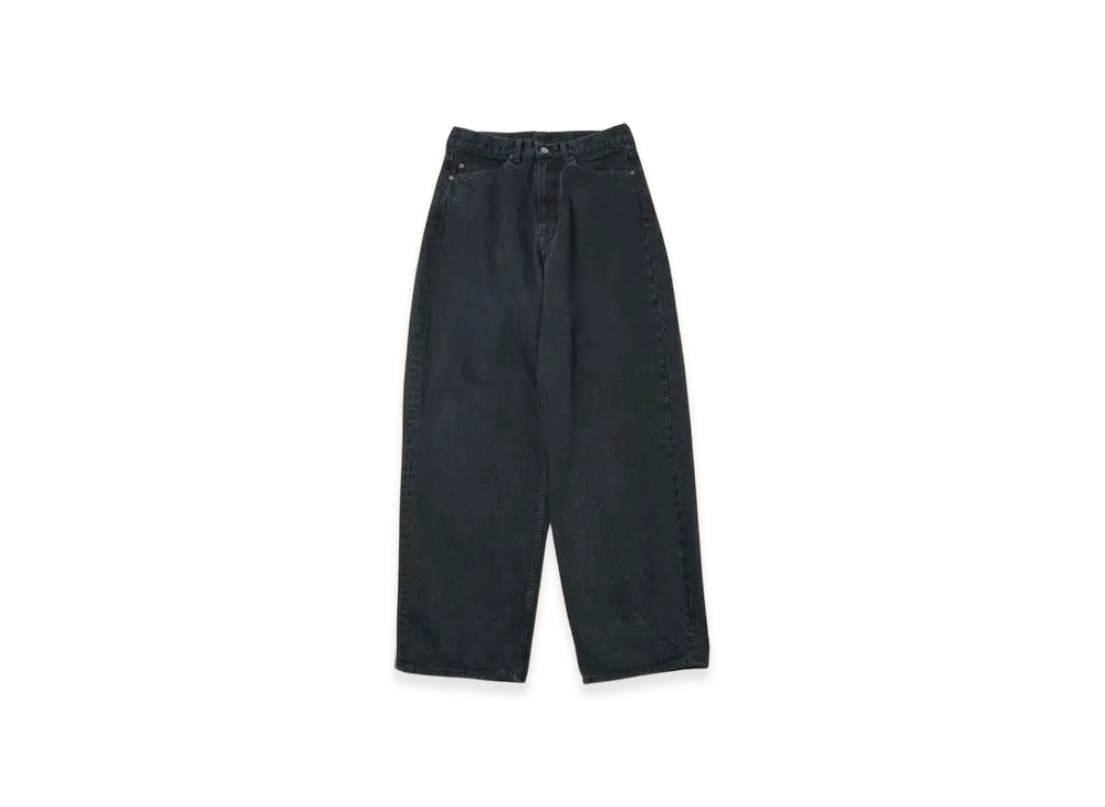 A.PRESSE Black Washed Wide Denim Pants "Black"