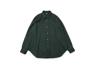 A.PRESSE Double Weave Twill Regular Collar Shirt "Green"