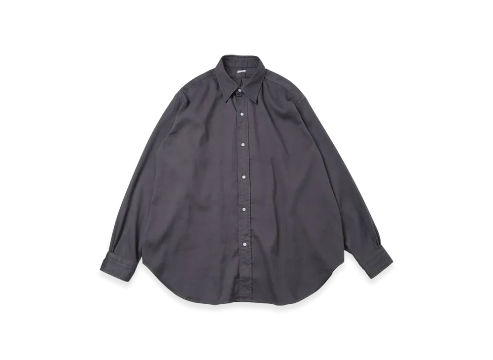 A.PRESSE Double Weave Twill Regular Collar Shirt "Grey"