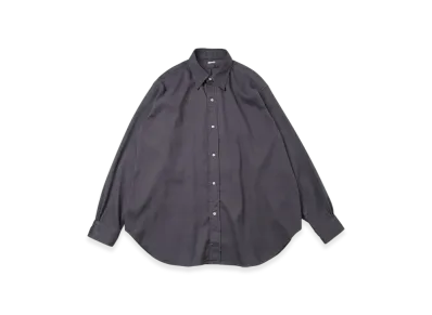 A.PRESSE Double Weave Twill Regular Collar Shirt "Grey"