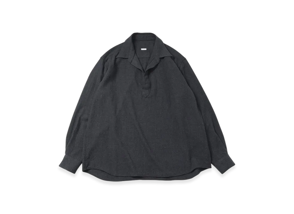 A.PRESSE Wool Skipper Shirt "Charcoal"