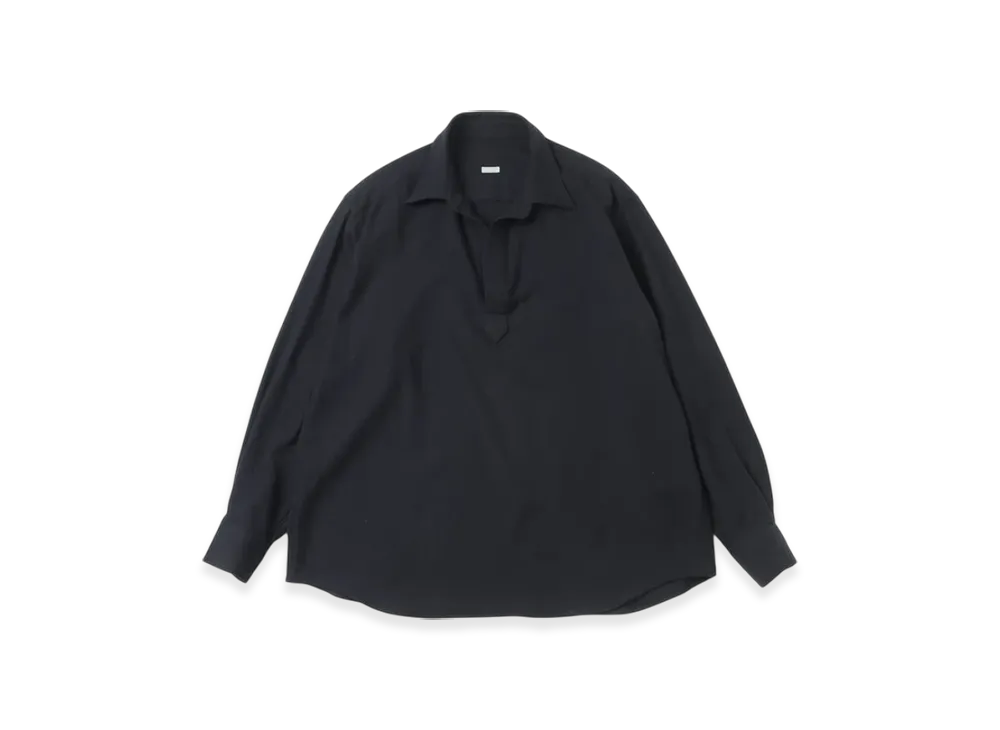 A.PRESSE Wool Skipper Shirt "Navy"