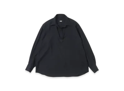 A.PRESSE Wool Skipper Shirt "Navy"