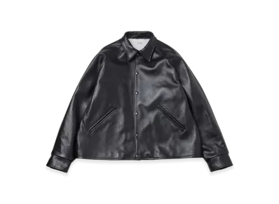 A.PRESSE Leather Coach Jacket "Black"