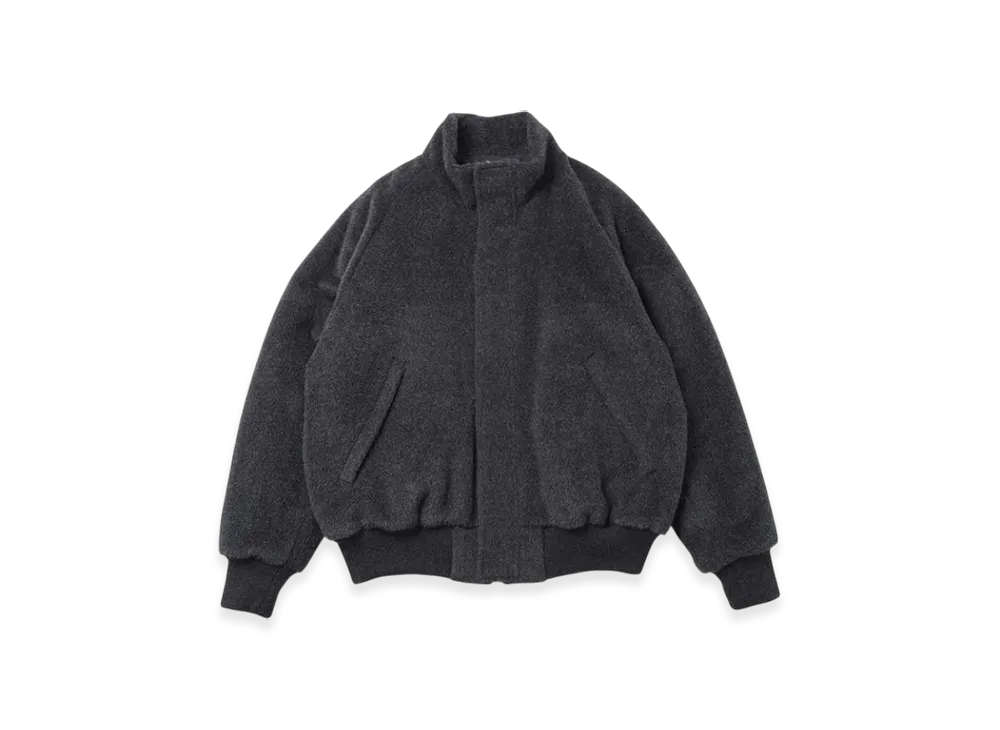 A.PRESSE Baby Alpaca Beaver Cloth Jacket "Charcoal"