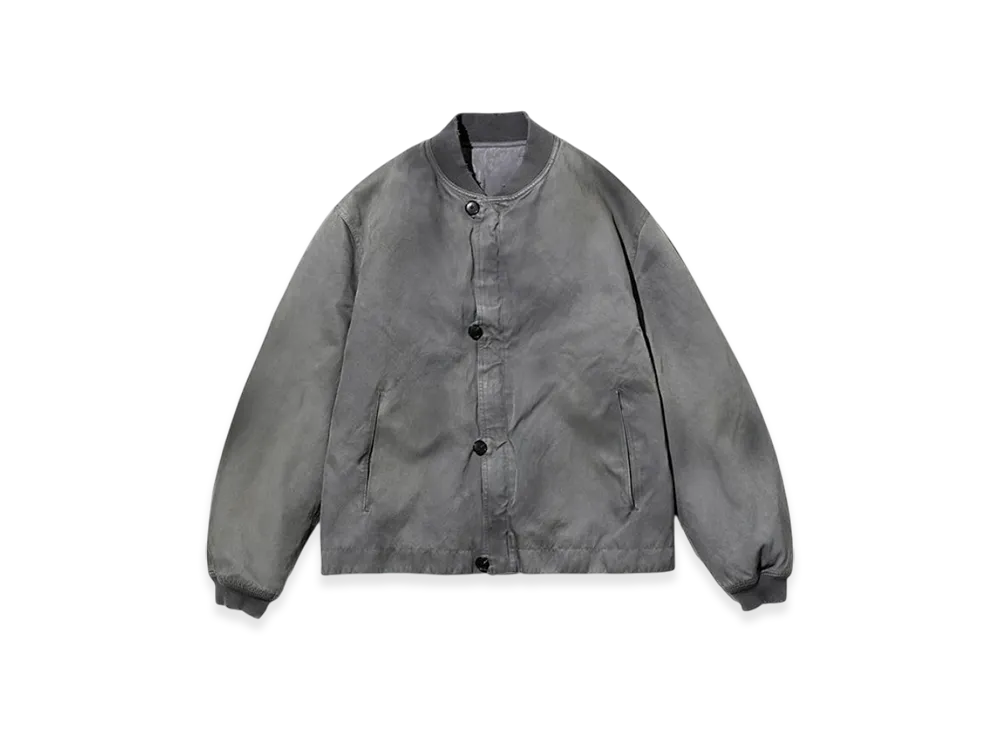 A.PRESSE Vintage Silk Bomber Jacket "Grey"