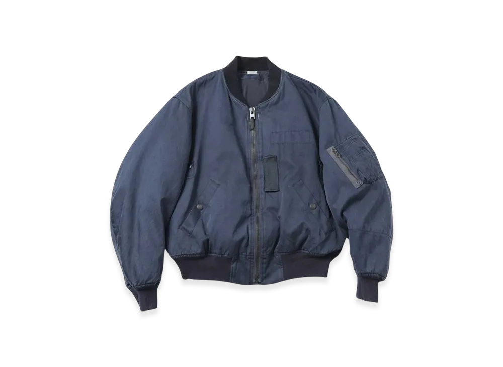 アプレッセ ヴィンテージ シルク フライト ジャケット "ネイビー"