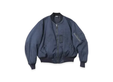 A.PRESSE Vintage Silk Flight Jacket "Navy"