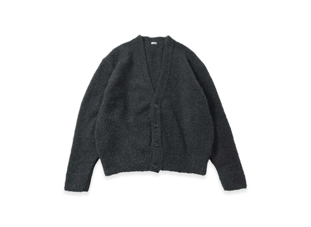 A.PRESSE Cashmere Mole Yarn Cardigan "Charcoal"