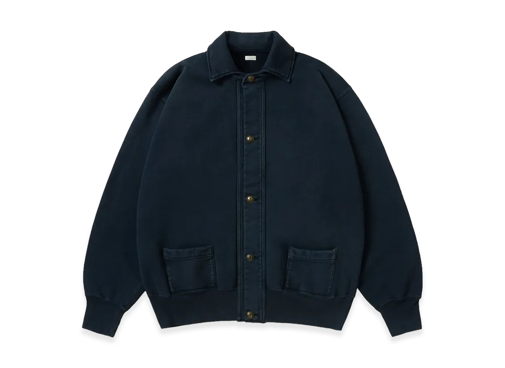 A.PRESSE x BIOTOP Vintage Sweat Cardigan "Navy"