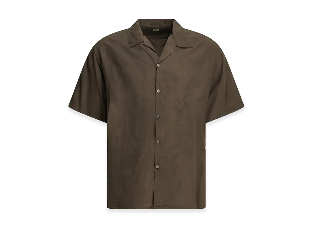 A.PRESSE Natural Dyed Casual Shirt "Brown"