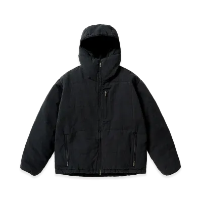 A.PRESSE Washed Cotton Silk Linen Padded Jacket "Navy"