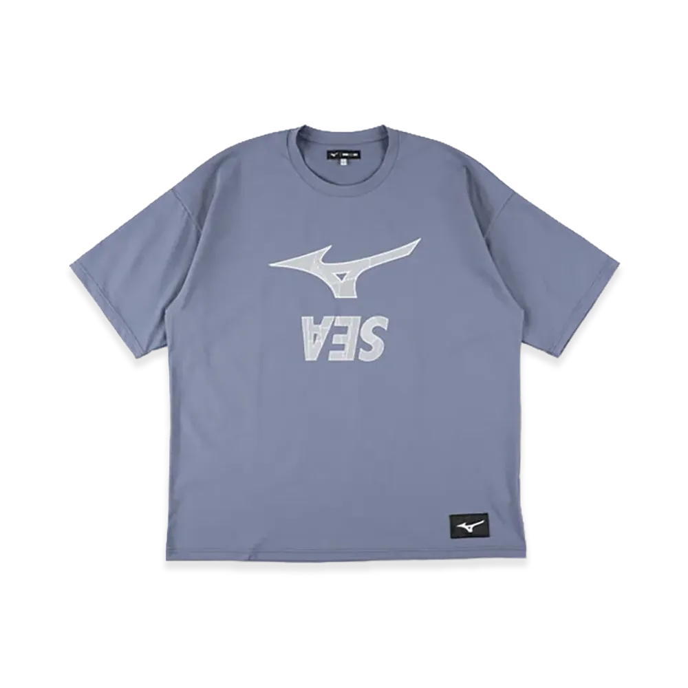 WIND AND SEA x MIZUNO Loose Fit S/S Tee "Wind Blue"