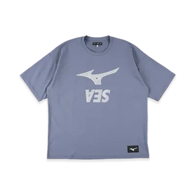 WIND AND SEA x MIZUNO Loose Fit S/S Tee "Wind Blue"
