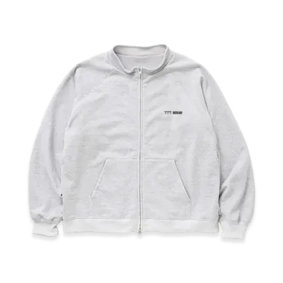 TTTMSW Zip up crew neck sweat "Ash"