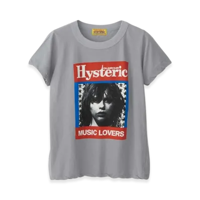 HYSTERIC GLAMOUR HG Music Magazine T-Shirt "Gray"