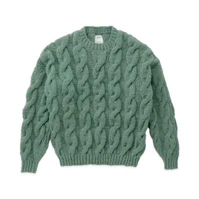 visvim Amplus Fisherman Hand-Knit "Green"