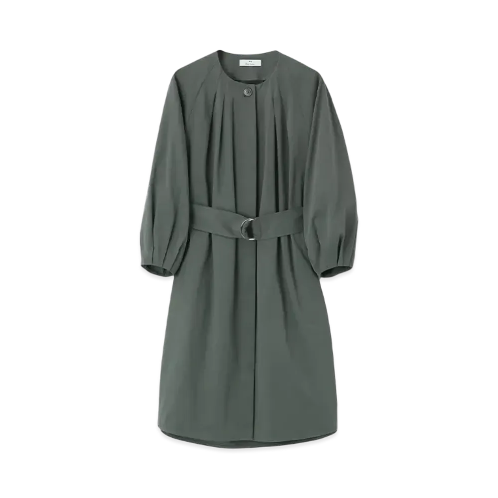 Paul Smith Womens Waist Belt Tuck Dress "Olive"