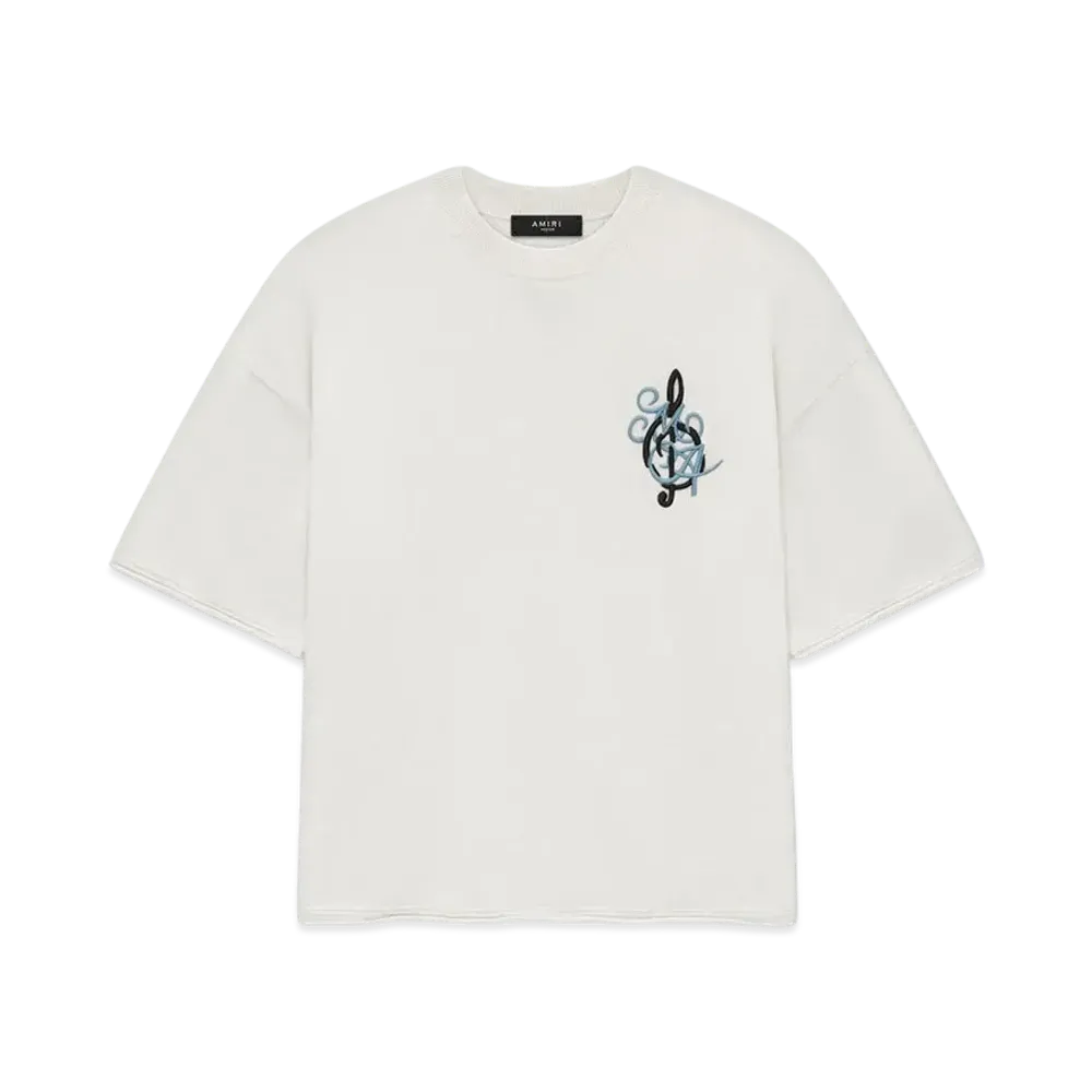 AMIRI Ma Music Note Oversized Tee "Alabaster"