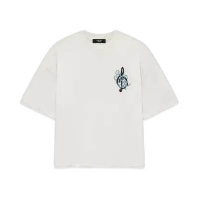 AMIRI Ma Music Note Oversized Tee "Alabaster"
