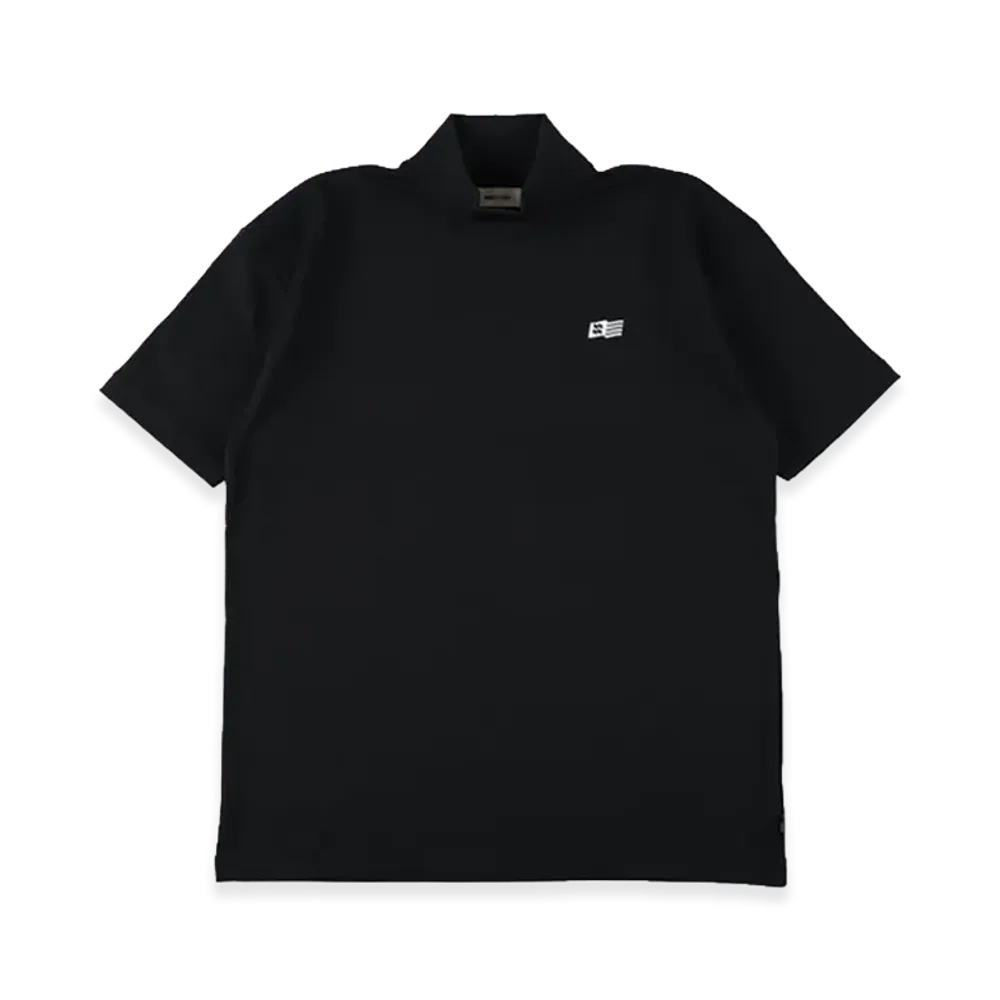 WIND AND SEA Panel Mock Neck S/S Tee "Black"