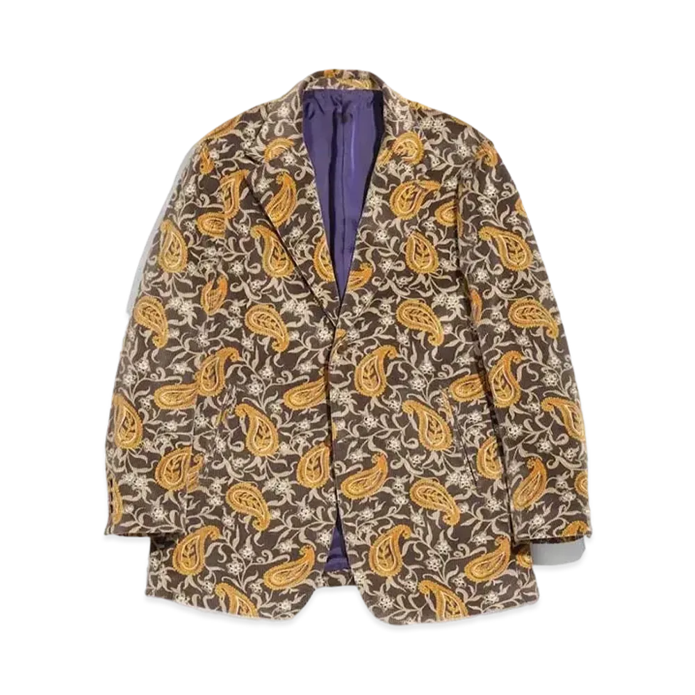 Needles 2B JACKET - C/PU 8W CORDUROY / PAISLEY PT. "Brown"