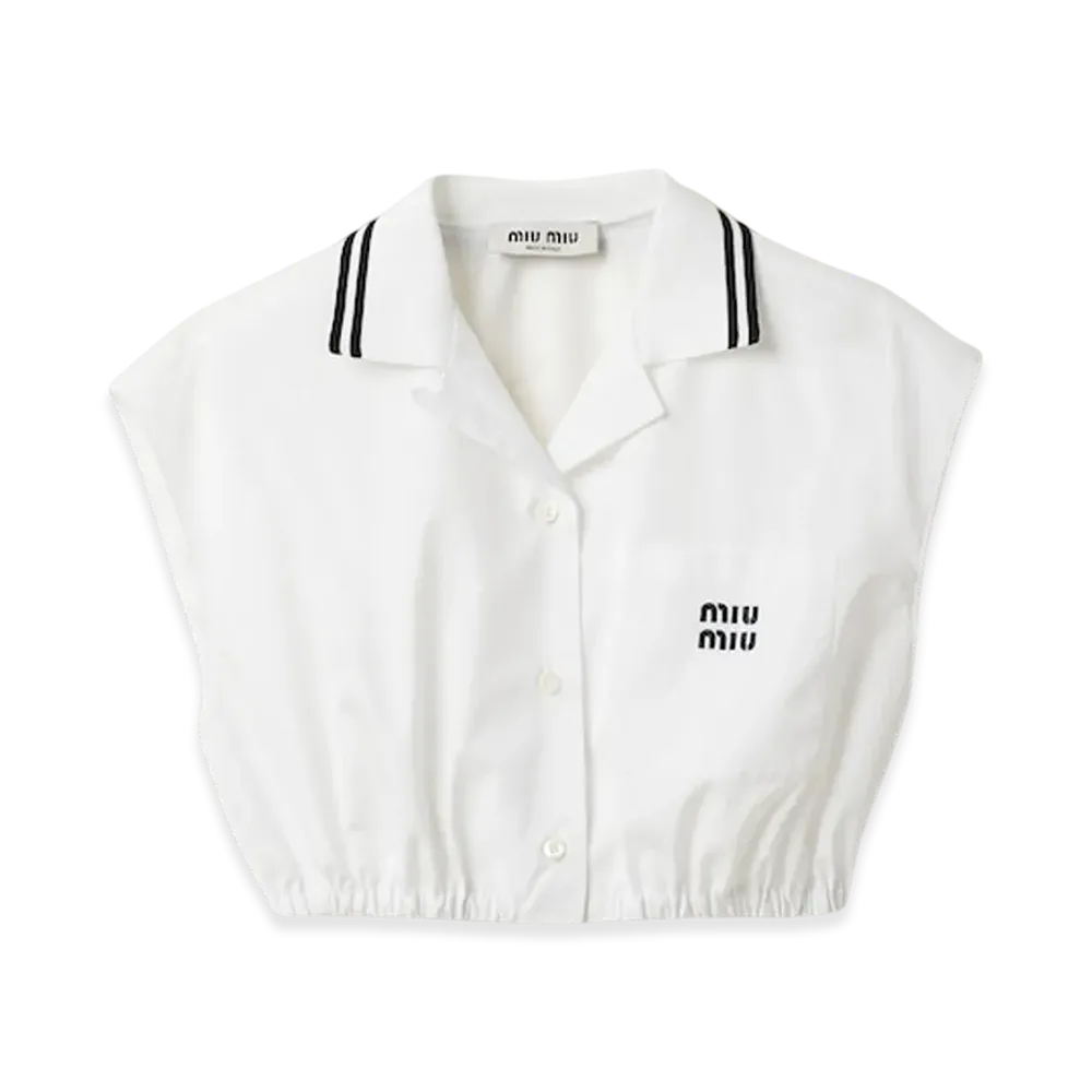 MIU MIU Women's Poplin Top "White"